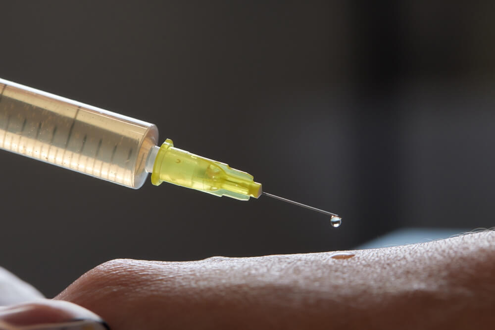 注射を打つところ